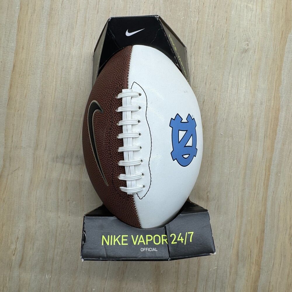 NEW North Carolina Tar Heels Nike Vapor 24/7 Autograph Football Official Size